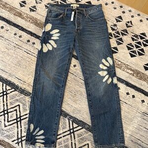 Madewell Blue Jeans with White Accents